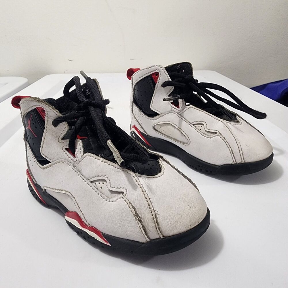 Nike Air Jordan True Flight TD Toddlers White Black Shoes 343797-160 Size 9C